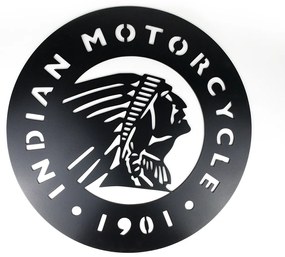 Veselá Stena Drevená nástenná čierna dekorácia Indian Motorcycle