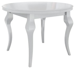 Rozkladací okrúhly stôl Julia FI 100, Farby:: biely lesk