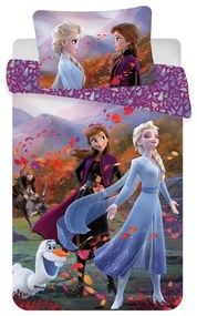 Jerry Fabrics Detské bavlnené obliečky do postieľky Frozen 2 wind baby, 100 x 135 cm, 40 x 60 cm