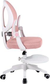 Detská otočná stolička Neoseat JUNI 009 s podnožou — látka, ružová