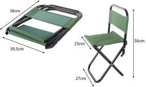 Verk 01664 Kempingová skladacia stolička zelená