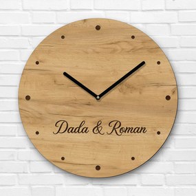 DUBLEZ | Personalizované drevené hodiny s menami