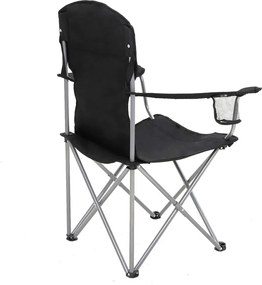 Kempingové stoličky NOMAD, set 2ks, čierna SongmicsHome