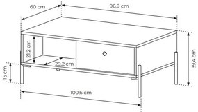 Konferenčný stolík Scandia 2S (dub scandi + jedlička scandi). Vlastná spoľahlivá doprava až k Vám domov. 1071391