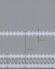 Záclona so systémom FLEX (jednoduché spony flex) farba produktu biela látka polopriehľadný, zapletaná, vzorované