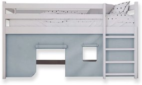Wilsondo Drevená vyvýšená detská posteľ Bunkie 90x200 - biela