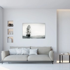 Obraz - Loď plávajúca po oceáne (90x60 cm)