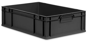 Sada 5 kusov - Eurobox Next Gen 2.0 Cycle - Stohovateľný kontajner s uzavretými rukoväťami - 600 x 400 x 170 mm - Antracit