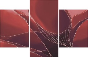 Obraz - Červená abstraktná kvetina N⁰2 (90x60 cm)