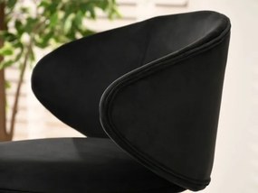 Otočná barová stolička JAZLYN čierna
