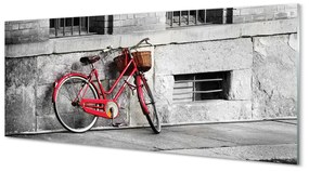 Obraz plexi Červené koleso s košíkom 120x60 cm