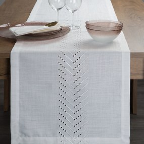 EUROFIRANY BEHÚŇ NA STÔL INES7 40X180 CM SVETLOKRÉMOVÝ