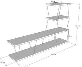 TV stolík Ilgaz Anthracite
