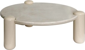 Konferenční stolek Noemi 86 cm světle béžový/mramor
