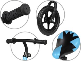 Balančný bicykel Kidwell REBEL Blue pre deti 3–4 roky, modrý 12" EVA kolesá