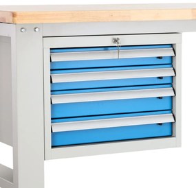 Dielenský stôl Solid OAK-42, 180 cm, 2 závesné boxy, dub