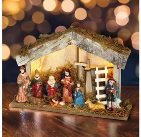 Solight 1V276 - LED Vianočná dekorácia LED/2xAA/teplá biela betlehém