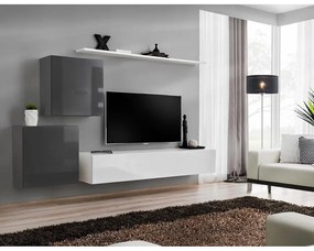 Obývacia stena Switch V Grafit/Biely