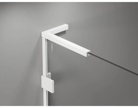 Mexen Lunar, L Duo výklopný sprchový kút 75 x 70 cm, 8mm číre sklo, biely profil, 834L-075L-070P-20-00