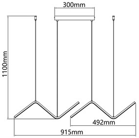 Aigostar - LED Luster na lanku LED/23W/230V 2700K