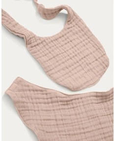 Ružové mušelínové podbradníky v súprave 2 ks Prune – Kave Home