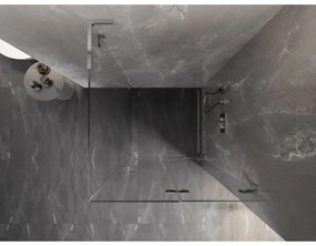Mexen Lunar-F L, 1-krídlový sprchový kút so skladacími dverami, pravý, 70 x 70 cm, 8mm číre sklo, chrómový profil, 836L-070-070-01-00-P