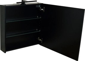 Comodo Zrkadlová skrinka Amata B 60 ZS LED-B s osvetlením Any LED 30 B, čierna