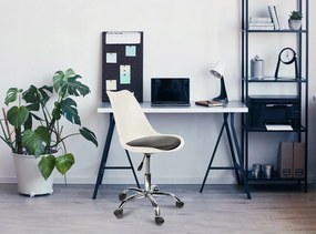 JU Otočná stolička IGER, plastové sedadlo, čierno-biela farba