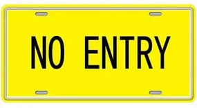 Ceduľa značka No entry