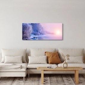 Obraz - Zamrznutá rieka (120x50 cm)