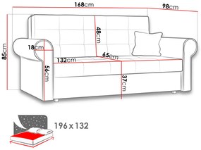 Pohovka Carivia Silver III (mono 235). Vlastná spoľahlivá doprava až k Vám domov. 1053612