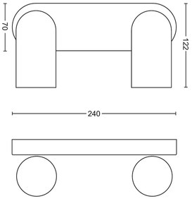 Philips 50582/31/PN - Bodové svietidlo MYLIVING PONGEE 2xGU10/5,5W/230V
