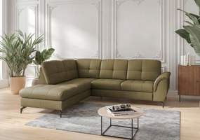 XXXLutz ROHOVÁ SEDAČKA, koža, textil, olivovozelená Sit & More - Sedačky - 00014401632Y