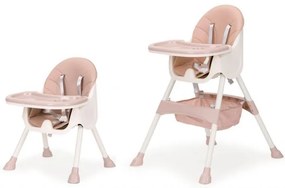 ECOTOYS Detská jedálenská stolička 2v1 Rose
