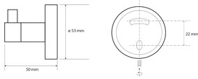 Sapho Sapho, X-ROUND E háčik, chróm, XR205