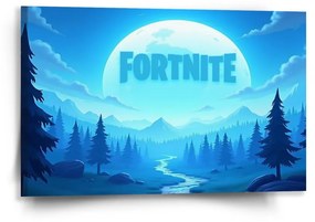 Sablio Obraz FORTNITE Modré údolie s mesiacom - 60x40 cm