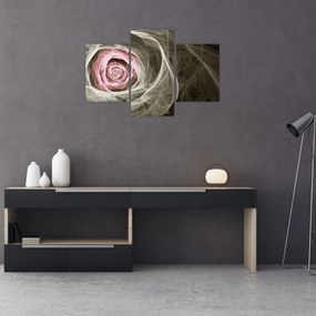 Obraz - Abstraktné ruže svetlo ružová (90x60 cm)