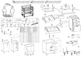 Dolná kuchynská skrinka VITO so zásuvkami - 80x82x52 cm - šedá lesklá