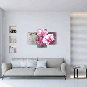 Obraz - Orchidey, aquarel (90x60 cm)