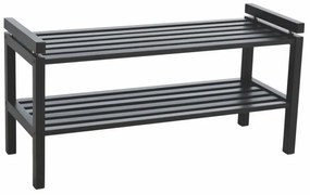 Čierna skrinka na topánky z dubového dreva Confetti – Rowico