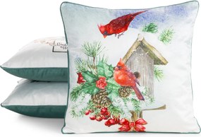 VIANOČNÁ DEKORAČNÁ OBLIEČKA NA VANKÚŠ COZY2 45X45 CM VZOROVANÁ