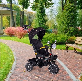 Detská trojkolka s otočným sedadlom čierna ECOTOYS