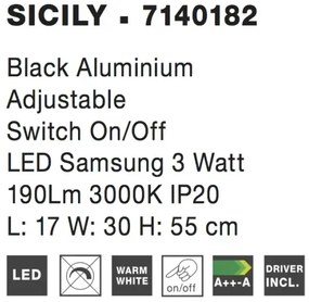 Dizajnová stolová lampa Sicily
