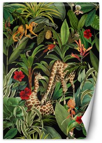 Gario Fototapeta Zvieratá na pozadí zelených listov - Andrea Haase Materiál: Vliesová, Rozmery: 100 x 140 cm