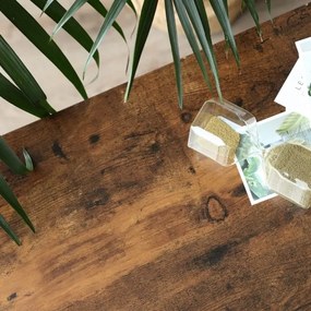 Odkladací stolík LUVOR hnedá/čierna