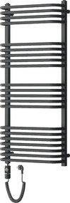 Mexen Apollo, elektrické vykurovacie teleso 1210x550 mm + vykurovacia tyč 600 W, antracitová, W117-1210-550-2600-66