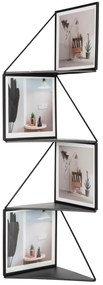 Tutumi Tutumi, rohová kovová polica na fotky 17x17x67 cm, čierna, HOM-06969