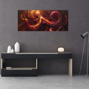 Obraz - Chobotnica, olejomaľba (120x50 cm)