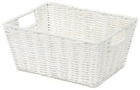 Pletený košík Compactor 31 x 24 x 14 cm, biela