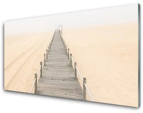 Skleneny obraz Most písek architektúra 140x70 cm